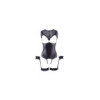 Body en dentelle et simili cuir ouvert avec menottes 